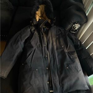 Black Hooded Winter Coat